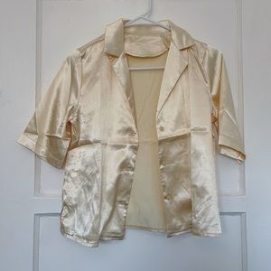 Silk Button Down Short Sleeve